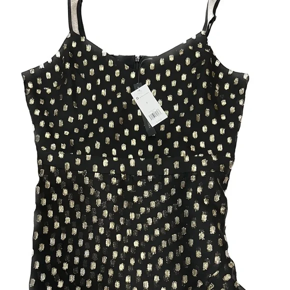 NWT Banana Republic Black Strappy Dress with Metallic Gold Dots Size 6 NWT Banana Republic Black Strappy Dress with Metallic Gold Dots Size 6